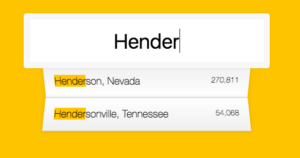 Autocomplete Dropdown Screenshot